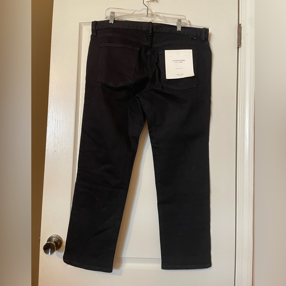 Outerknown Jet Black Organic Cotton Local Straight Fit S.E.A. Jeans 38x30 NWT - Picture 4 of 10